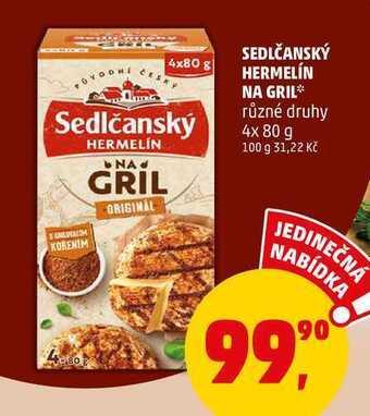 Penny Market Sedlčanský hermelín na gril, 4x 80 g nabídka