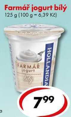 CBA Farmář jogurt bílý, 125 g nabídka