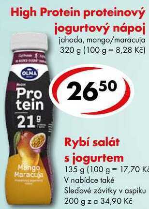 CBA High protein proteinový jogurtový nápoj, 320 g nabídka