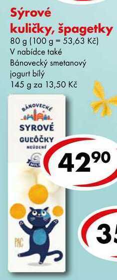 CBA Sýrové kuličky, špagetky, 80 g nabídka