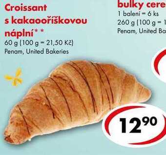 CBA Croissant s kakaooříškovou náplní, 60 g nabídka