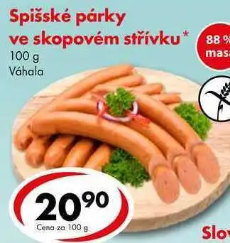 CBA Spišské párky ve skopovém střívku, 100 g nabídka