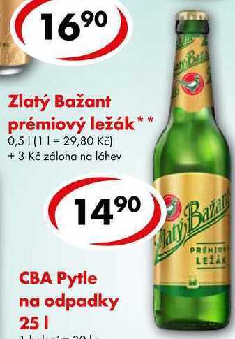 CBA Zlatý bažant prémiový ležák, 0,5 l nabídka