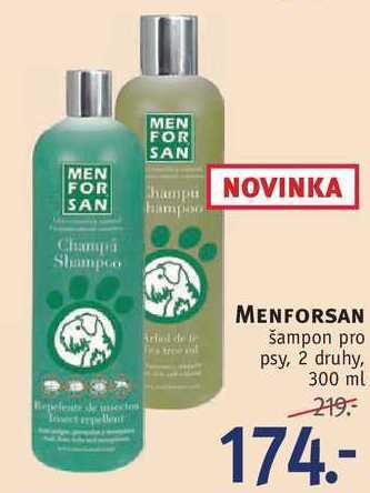 Rossmann Menforsan šampon pro psy, 300 ml nabídka