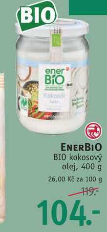 Rossmann Enerbio bio kokosový olej, 400 g nabídka
