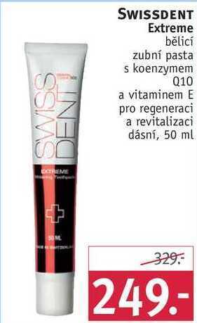 Rossmann Swissdent extreme bělicí zubní pasta, 50 ml nabídka