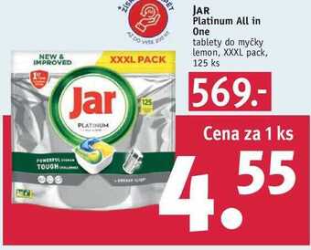 Rossmann Jar platinum all in one tablety do myčky, 125 g nabídka