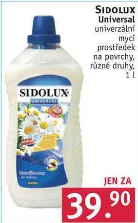 Rossmann Sidolux universal univerzální mycí prostředek na povrchy, 1 l nabídka