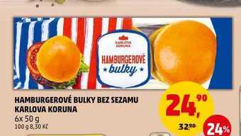 Penny Market Hamburgerové bulky bez sezamu karlova koruna, 6x 50 g nabídka