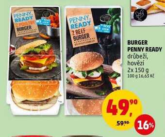 Penny Market Burger penny ready, 2x 150 g nabídka