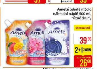 Teta Ameté tekuté mýdlo náhradní náplň 500 ml, různé druhy nabídka