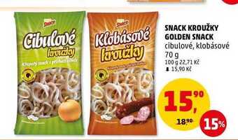Penny Market Snack kroužky golden snack, 70 g nabídka