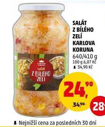 Penny Market Salát z bílého zelí karlova koruna, 640 g nabídka