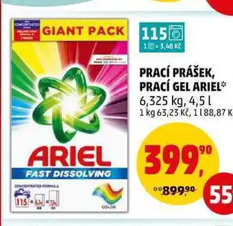 Penny Market Prací prášek ariel, 115 dávek nabídka