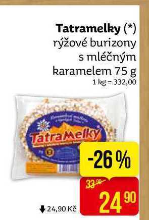 Tatramelky rýžové burizony s mléčným karamelem 75 g