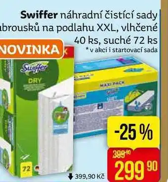 Teta Swiffer náhradní čistící sady brousků na podlahu xxl, vlhčené 40 ks nabídka