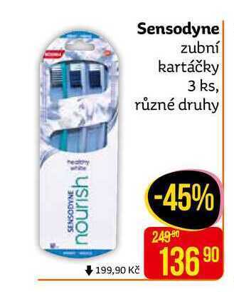 Teta Sensodyne zubní kartáčky 3 ks, různé druhy nabídka