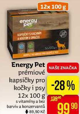 Teta Energy pet prémiové kapsičky pro kočky i psy 12x 100 g nabídka