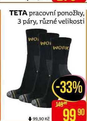 Teta pracovní ponožky, 3 páry