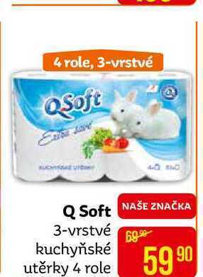 Teta Q soft 3-vrstvé kuchyňské utěrky 4 role nabídka