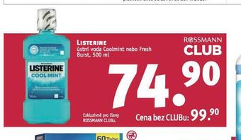 Rossmann Listerine ústní voda nabídka