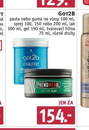 Rossmann Got2b pasta, guma na vlasy nabídka
