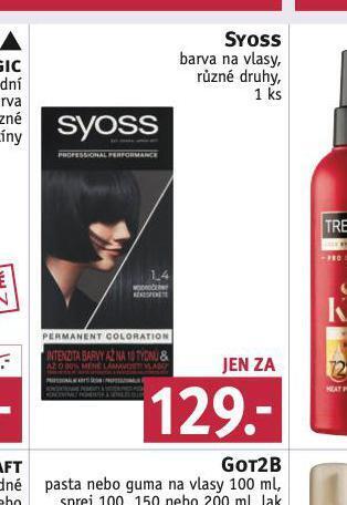 Rossmann Syoss barva na vlasy nabídka
