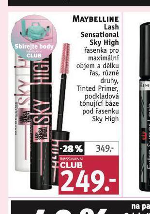 Rossmann Maybelline řasenka nabídka