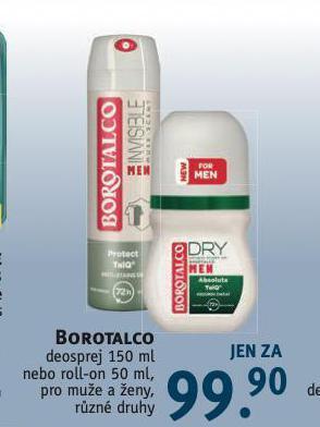 Rossmann Borotalco deosprej, roll-on nabídka