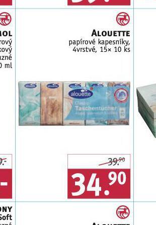 Rossmann Alouette papírové kapesníky nabídka
