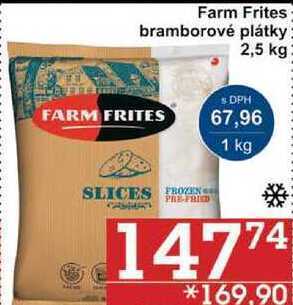 Jip Farm frites bramborové plátky, 2,5 kg nabídka