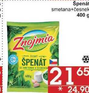 Jip Znojmia špenát smetana+česnek, 400 g nabídka