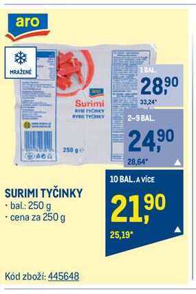 Makro Aro surimi tyčinky 250 g nabídka