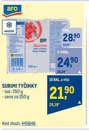 Makro Aro surimi tyčinky 250 g nabídka