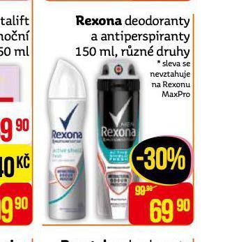 Teta Rexona deodorant, antiperspirant nabídka