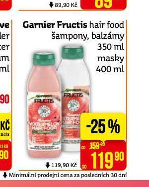 Teta Garnier fructis hair food šampon, balzám nabídka