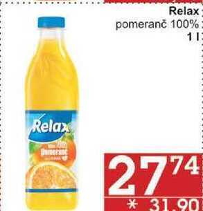 Jip Relax pomeranč 100%, 1 l nabídka