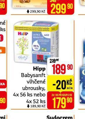 Teta Hipp babysanft vlhčené ubrousky nabídka