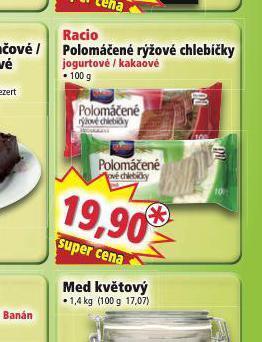 Norma Racio polomáčené rýžové chlebíčky nabídka