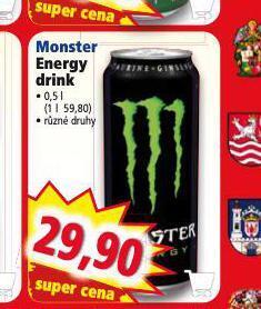 Norma Monster energy drink nabídka