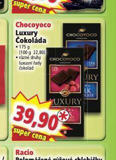 Norma Chocoyoco luxury čokoláda nabídka