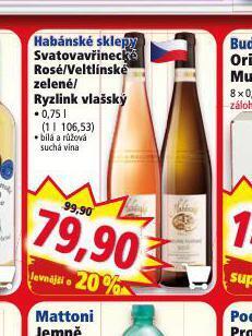 Norma Habánské sklepy svatovavřinecké rosé nabídka