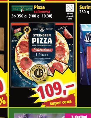 Norma Pizza salámová nabídka