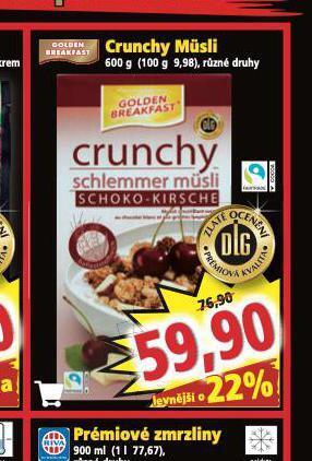 Norma Crunchy müsli nabídka