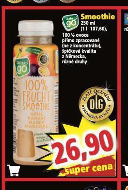 Norma Smoothie nabídka