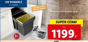 Lidl Odpadkový koš vestavný 40/38 l nabídka