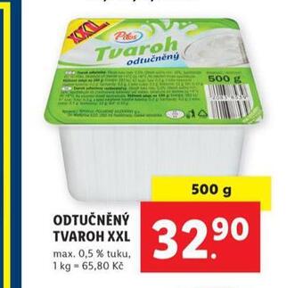 Lidl Odtučněný tvaroh xxl nabídka