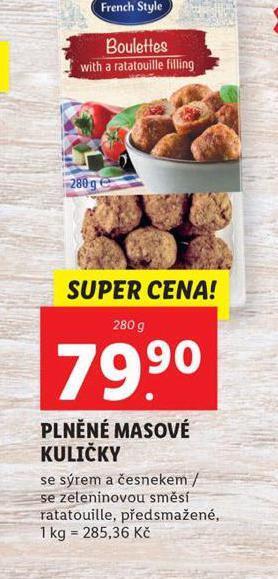Lidl Plněné masové kuličky nabídka