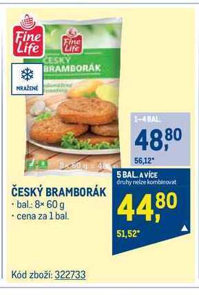 Makro Fine life český bramborák 8 x 60 g nabídka