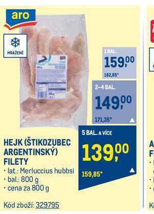 Makro Aro hejk (štikozubec argentinský) filety 800 g nabídka